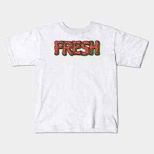 Fresh Watermelon | Cute Fruit Alphabet Typography Kids T-Shirt